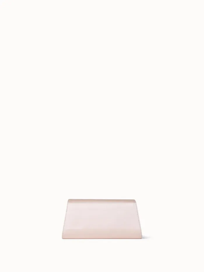Mini Anouk Clutch In Satin With Crystal Trapezoid Alabaster Women Akris Crossbody Bags