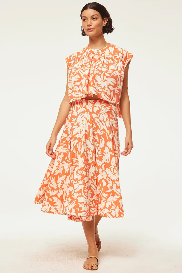 Misa Los Angeles Alina Top Patmos Tangerine Women Matching Sets
