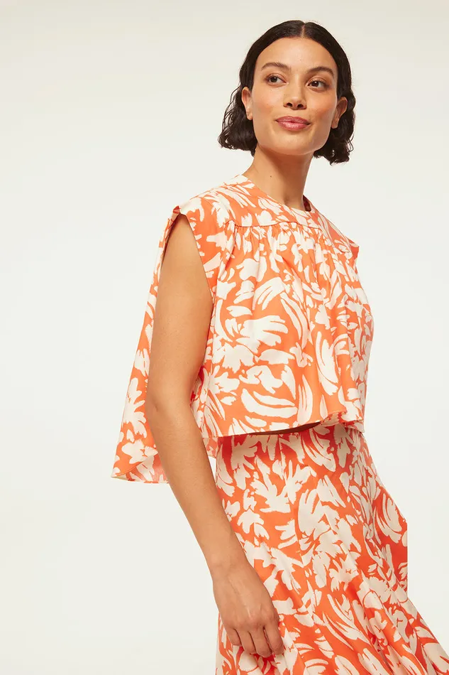 Misa Los Angeles Alina Top Patmos Tangerine Women Matching Sets