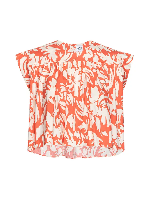 Misa Los Angeles Alina Top Patmos Tangerine Women Matching Sets