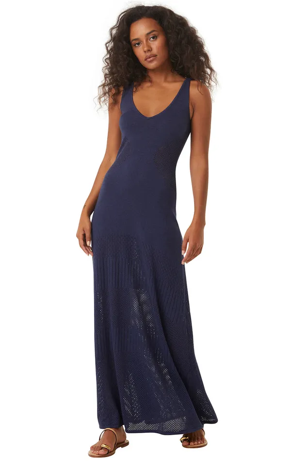 Misa Los Angeles Allison Dress Midnight Blue Women Dresses