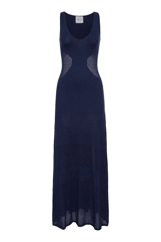 Misa Los Angeles Allison Dress Midnight Blue Women Dresses