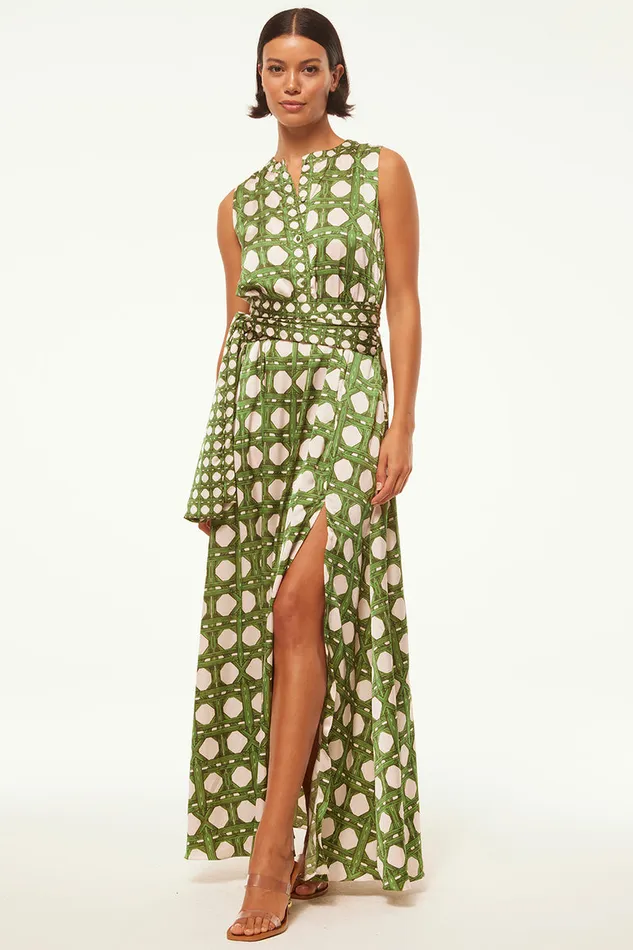 Misa Los Angeles Anabella Dress Rattan Tile Mix Women Dresses