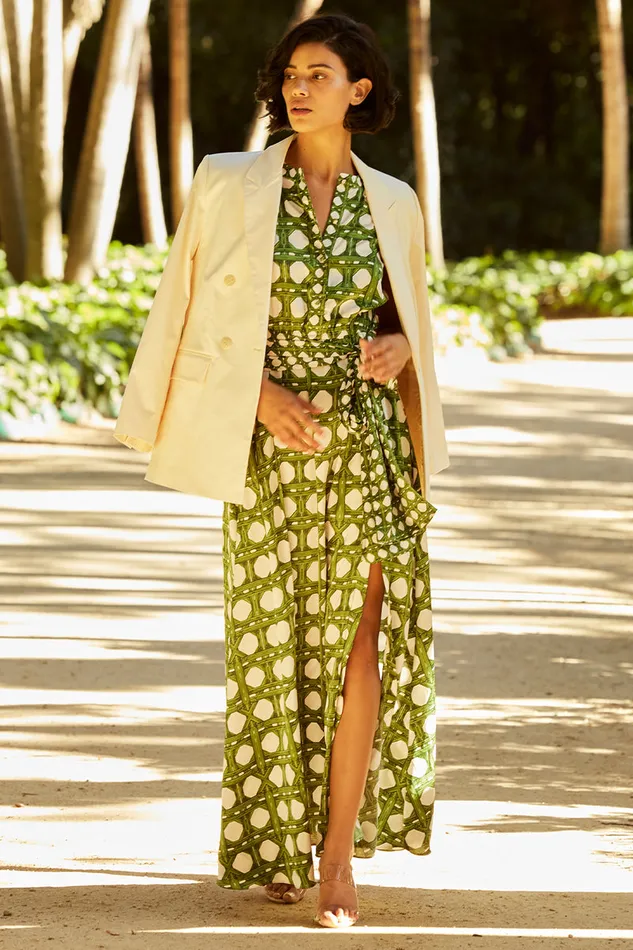 Misa Los Angeles Anabella Dress Rattan Tile Mix Women Dresses