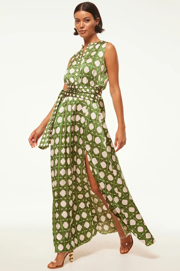 Misa Los Angeles Anabella Dress Rattan Tile Mix Women Dresses