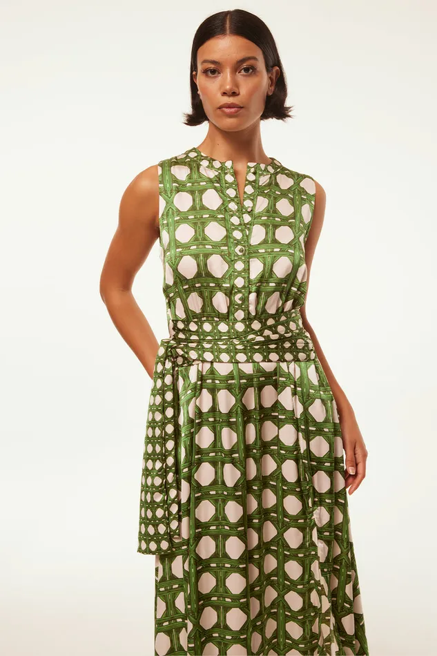 Misa Los Angeles Anabella Dress Rattan Tile Mix Women Dresses