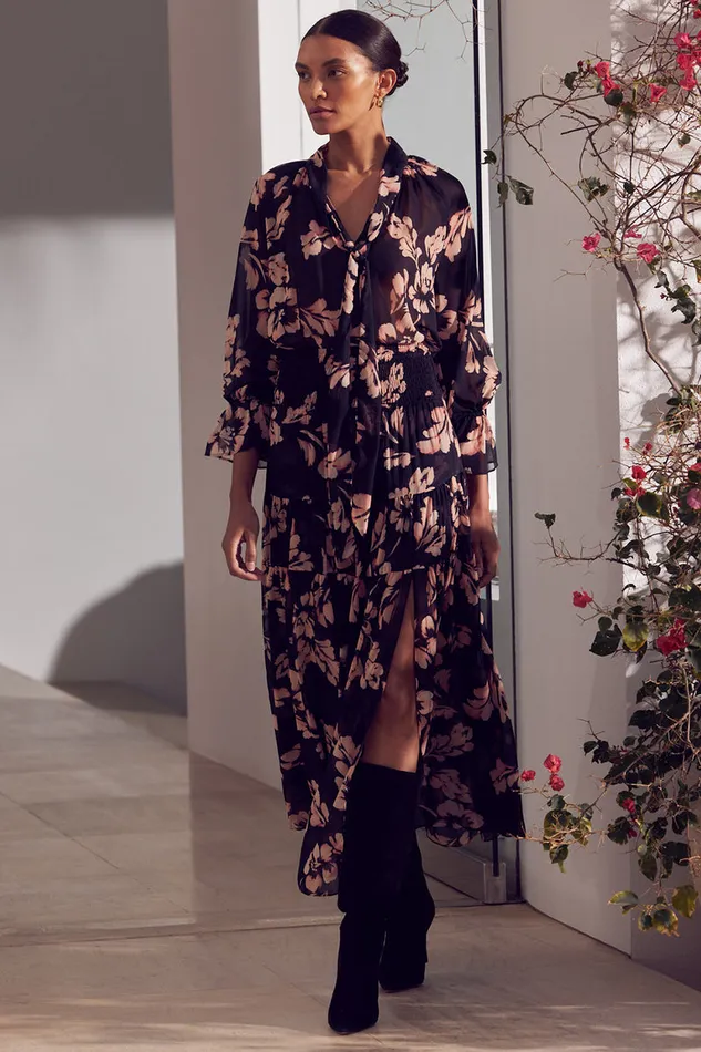 Misa Los Angeles Bar Skirt Auric Flora Women Matching Sets