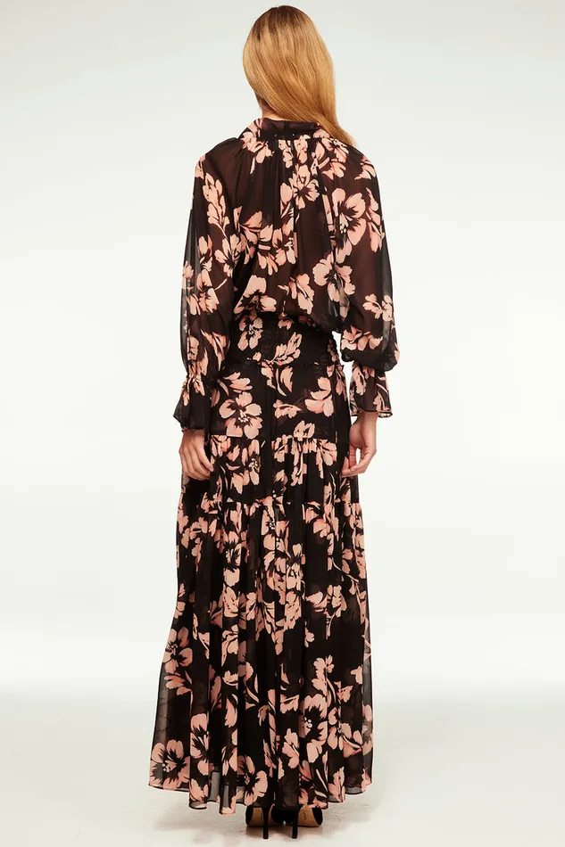 Misa Los Angeles Bar Skirt Auric Flora Women Matching Sets