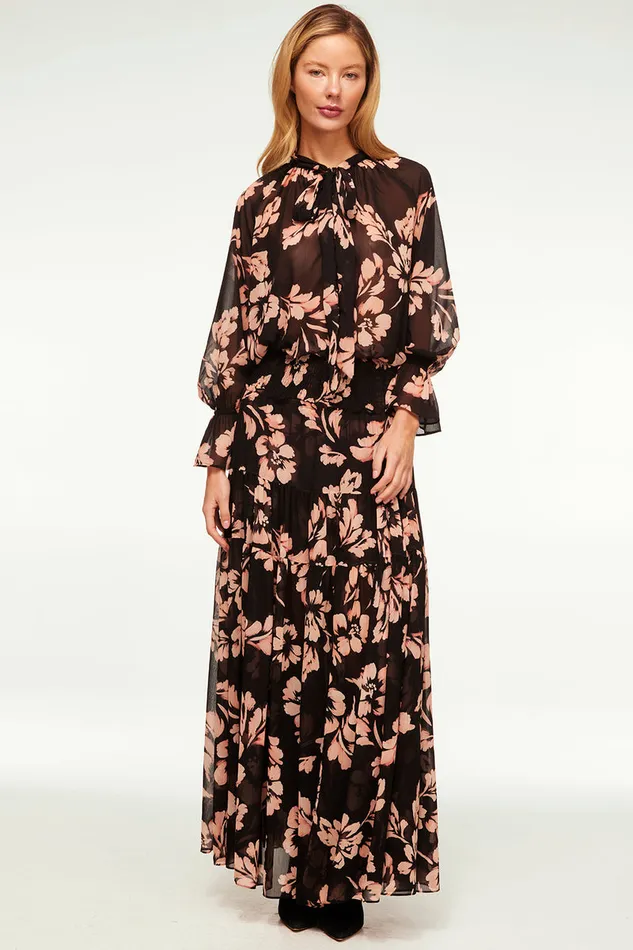 Misa Los Angeles Bar Skirt Auric Flora Women Matching Sets