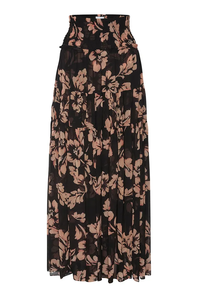 Misa Los Angeles Bar Skirt Auric Flora Women Matching Sets