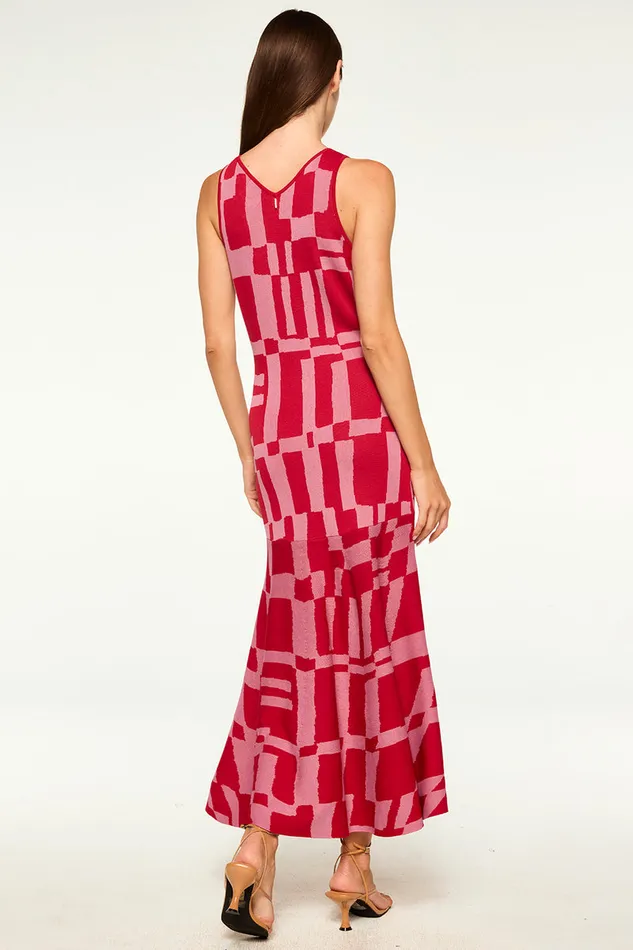 Misa Los Angeles Brenna Dress Pink U0026 Red Women Knits