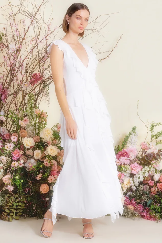 Misa Los Angeles Claudita Dress White Women Dresses