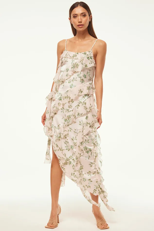 Misa Los Angeles Florence Dress White Sage Botanica Mix Women Dresses