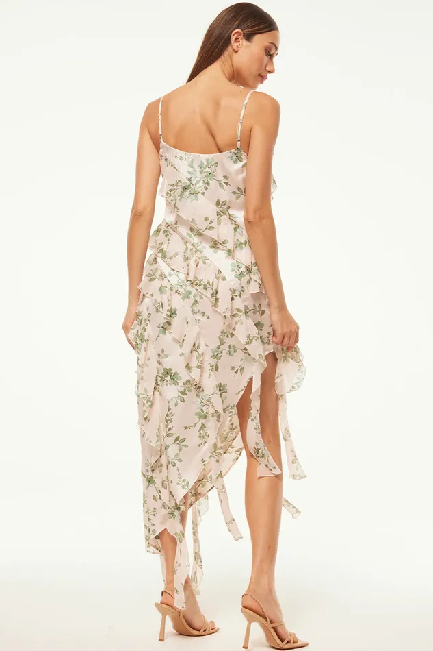 Misa Los Angeles Florence Dress White Sage Botanica Mix Women Dresses