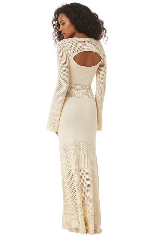 Misa Los Angeles Irene Dress Ivory Women Knits