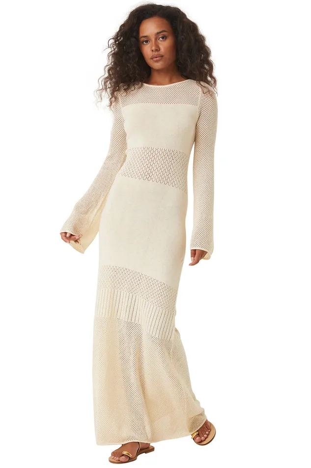 Misa Los Angeles Irene Dress Ivory Women Knits