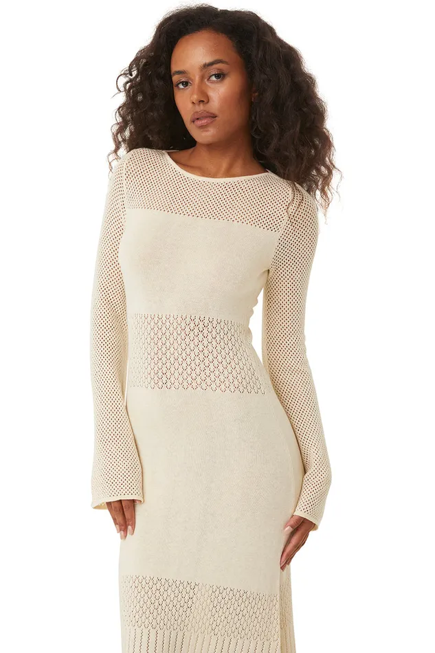 Misa Los Angeles Irene Dress Ivory Women Knits