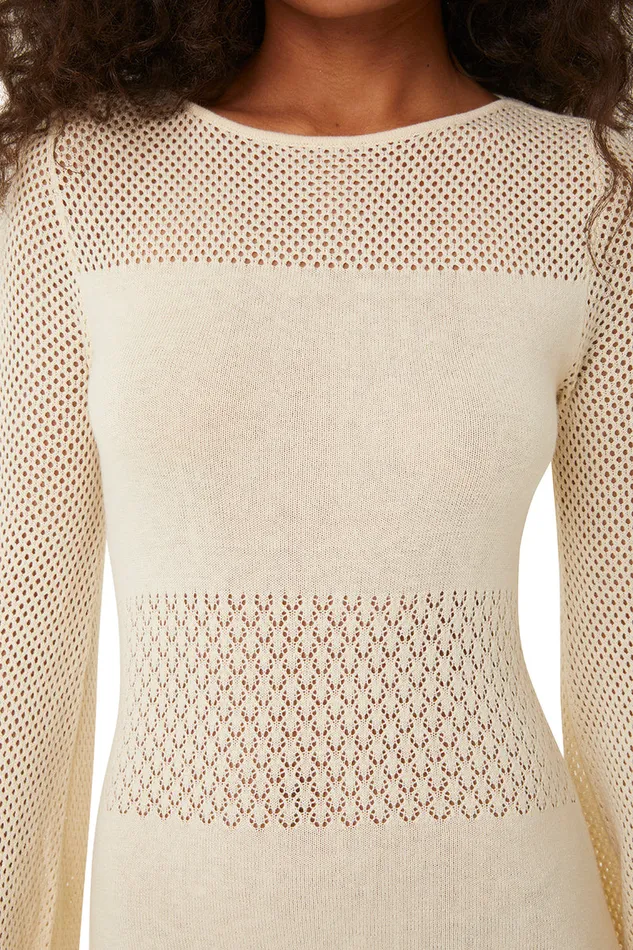 Misa Los Angeles Irene Dress Ivory Women Knits