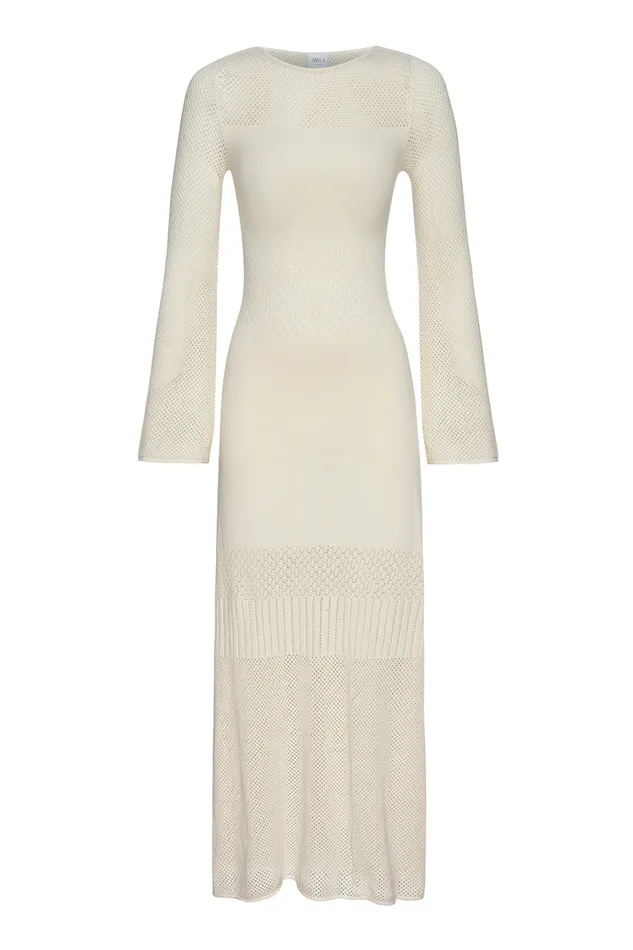 Misa Los Angeles Irene Dress Ivory Women Knits