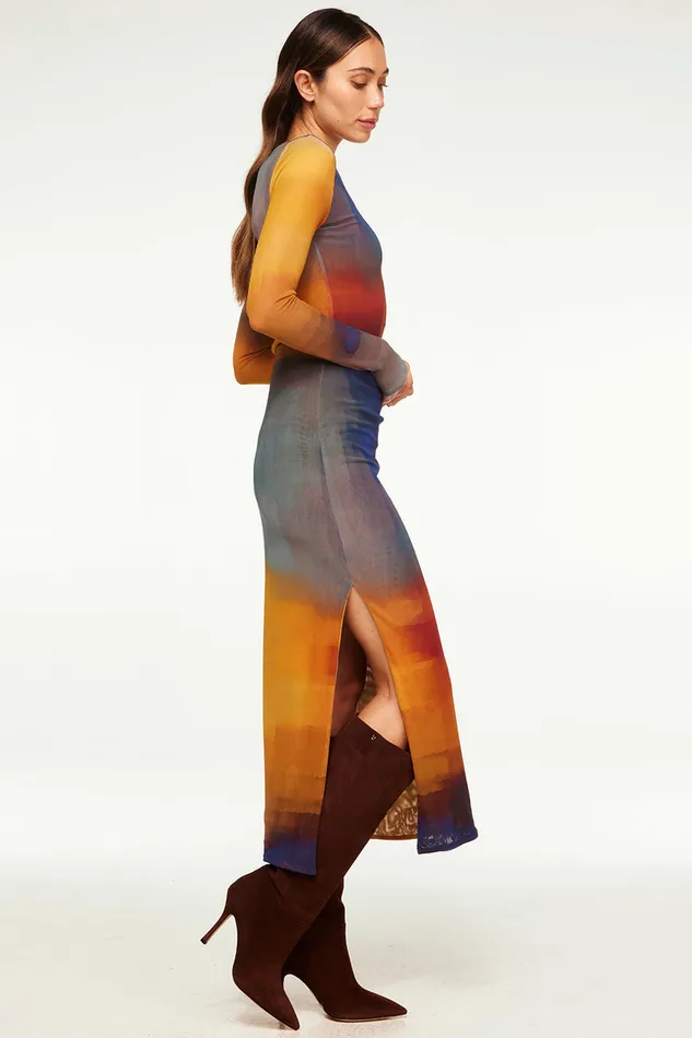 Misa Los Angeles Lula Top Digital Ombre Women Tops
