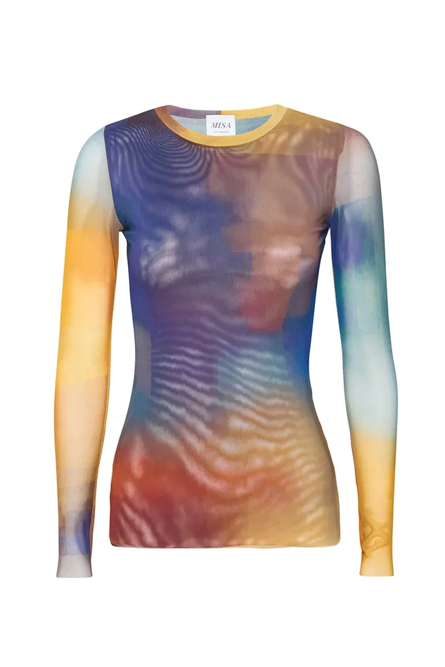 Misa Los Angeles Lula Top Digital Ombre Women Tops