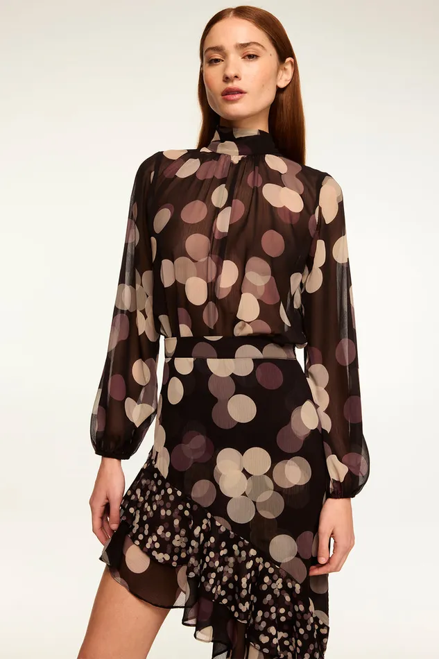Misa Los Angeles Lulu Top Polka Dot Large Women Tops