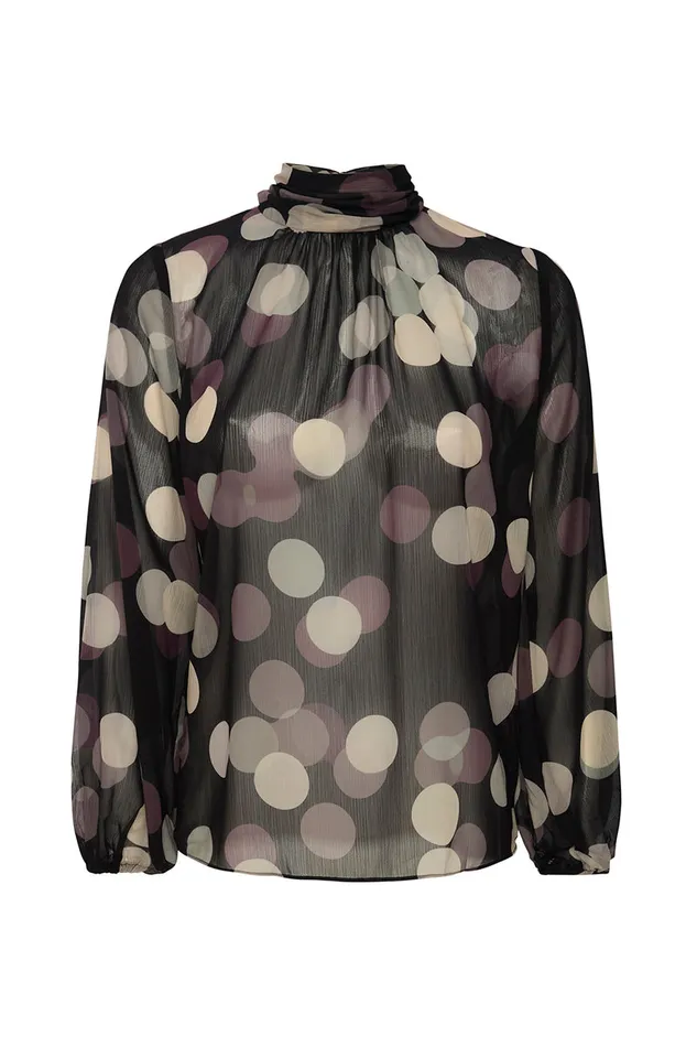 Misa Los Angeles Lulu Top Polka Dot Large Women Tops
