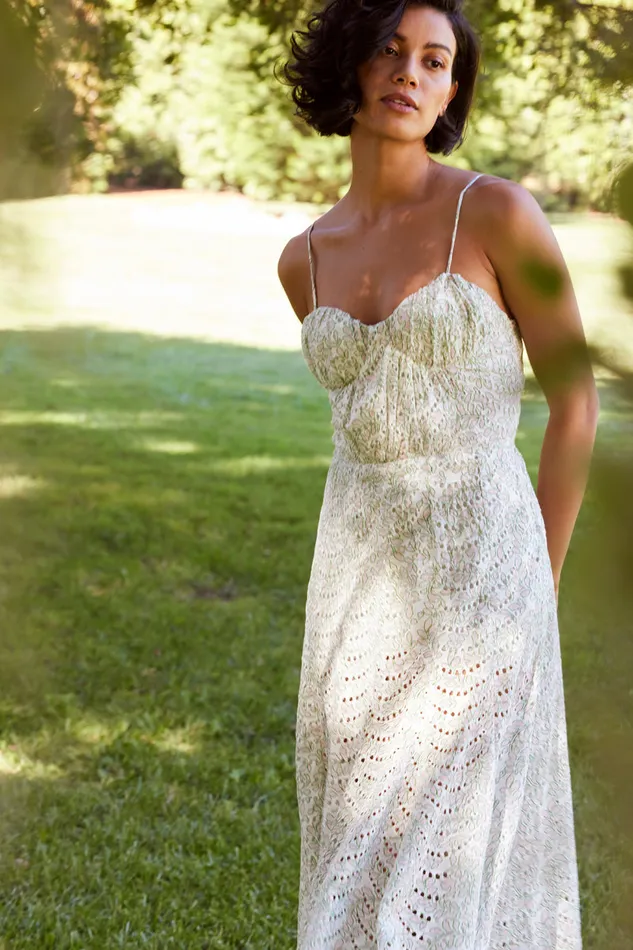 Misa Los Angeles Marina Dress Dewdrop Eyelet Women Dresses
