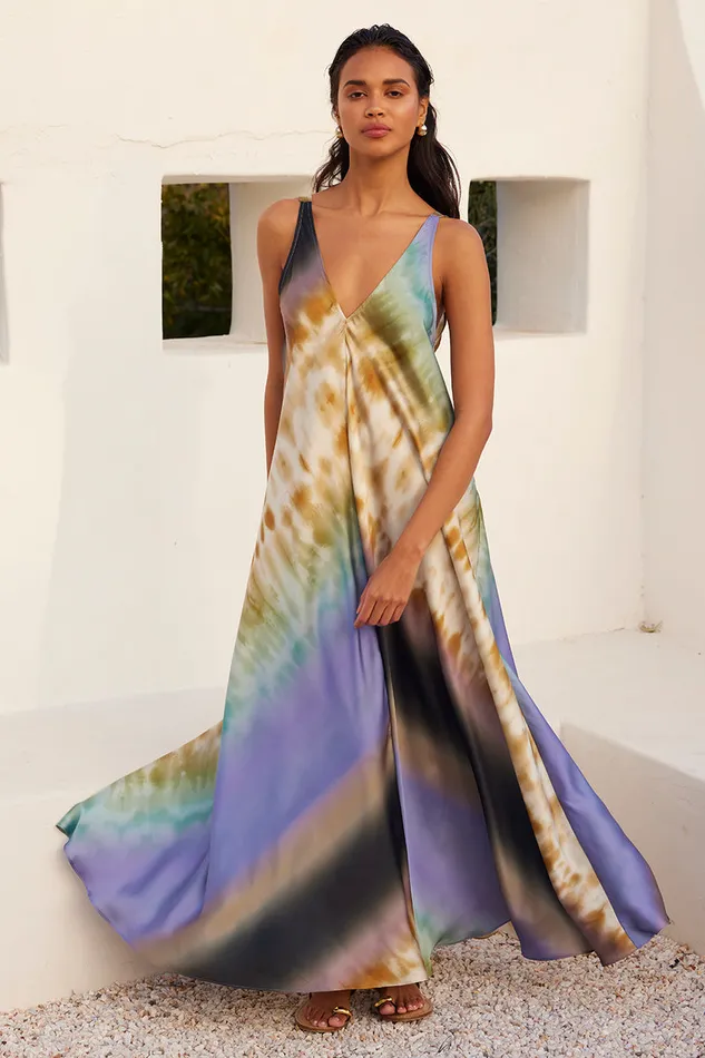 Misa Los Angeles Notta Dress Cerulean Ombre Women Dresses