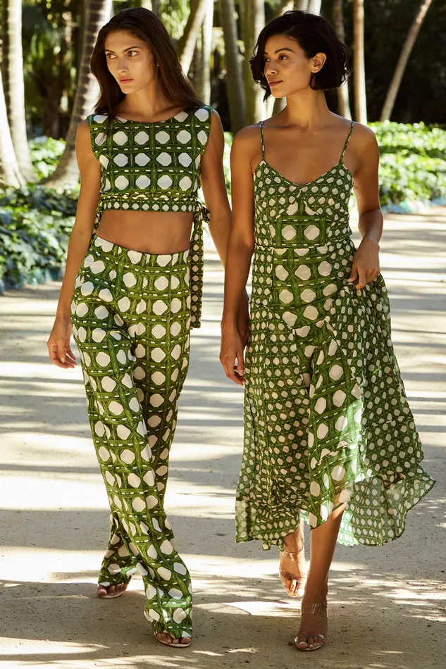 Misa Los Angeles Olena Top Rattan Tile Mix Women Tops