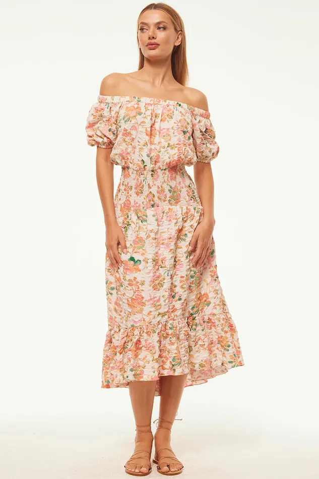 Misa Los Angeles Paola Dress Persimmon Crinkle Women Dresses