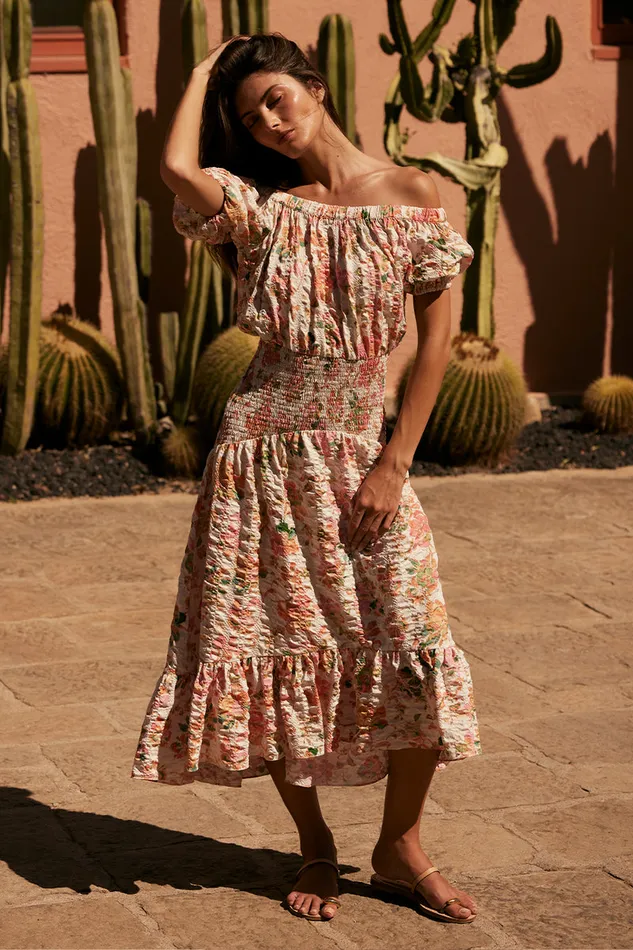 Misa Los Angeles Paola Dress Persimmon Crinkle Women Dresses