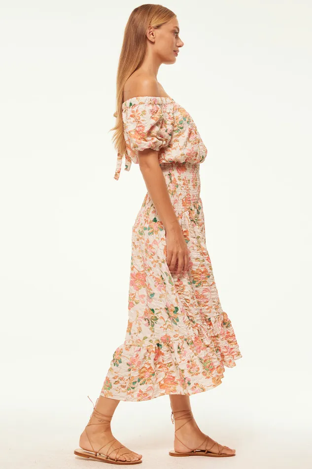 Misa Los Angeles Paola Dress Persimmon Crinkle Women Dresses