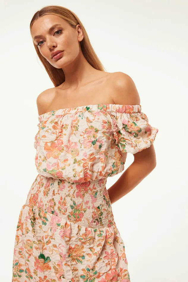 Misa Los Angeles Paola Dress Persimmon Crinkle Women Dresses