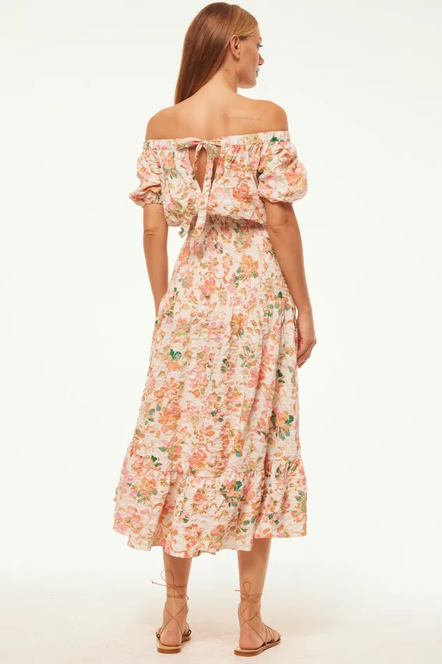 Misa Los Angeles Paola Dress Persimmon Crinkle Women Dresses