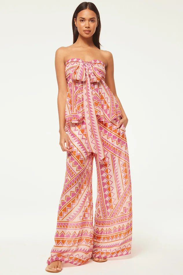 Misa Los Angeles Pia Pant Aperol Geo Women Matching Sets