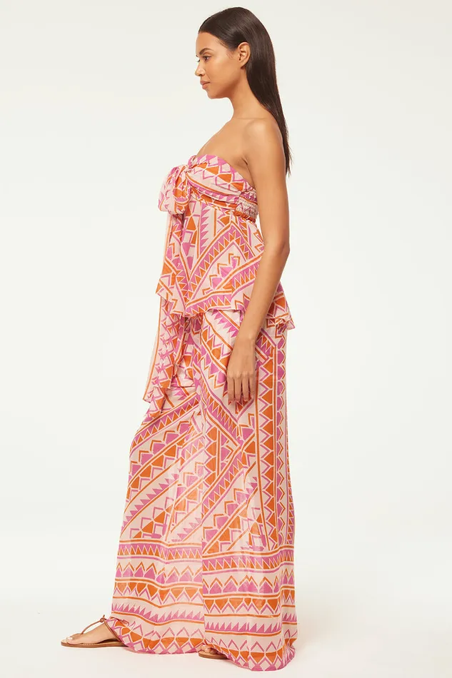 Misa Los Angeles Pia Pant Aperol Geo Women Matching Sets
