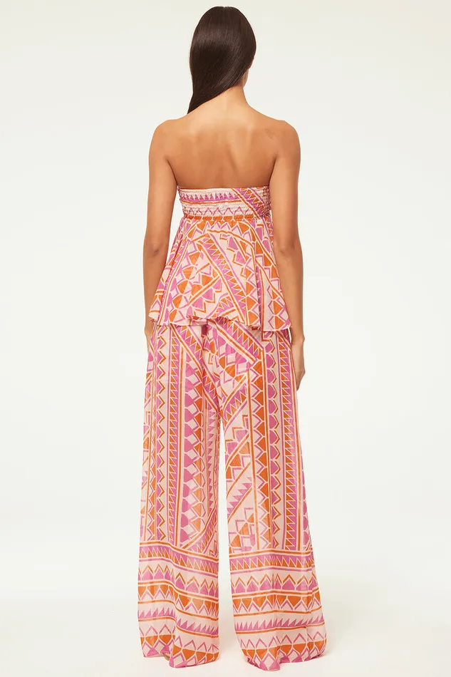 Misa Los Angeles Pia Pant Aperol Geo Women Matching Sets