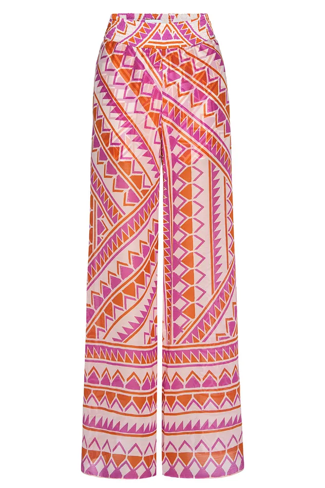 Misa Los Angeles Pia Pant Aperol Geo Women Matching Sets
