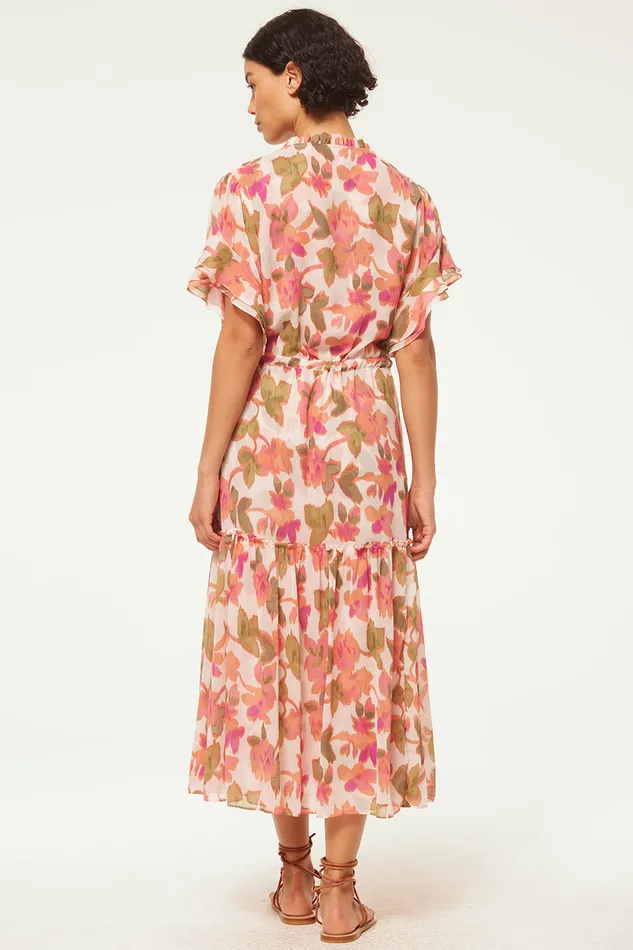 Misa Los Angeles Ranjana Dress Sonoran Flora Chiffon Women Dresses
