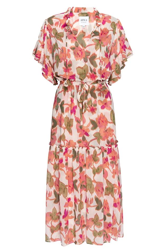 Misa Los Angeles Ranjana Dress Sonoran Flora Chiffon Women Dresses