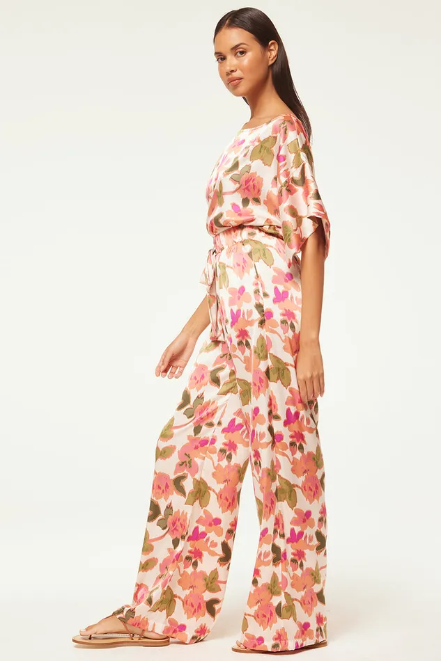 Misa Los Angeles Reshma Pant Sonoran Flora Satin Women Pants
