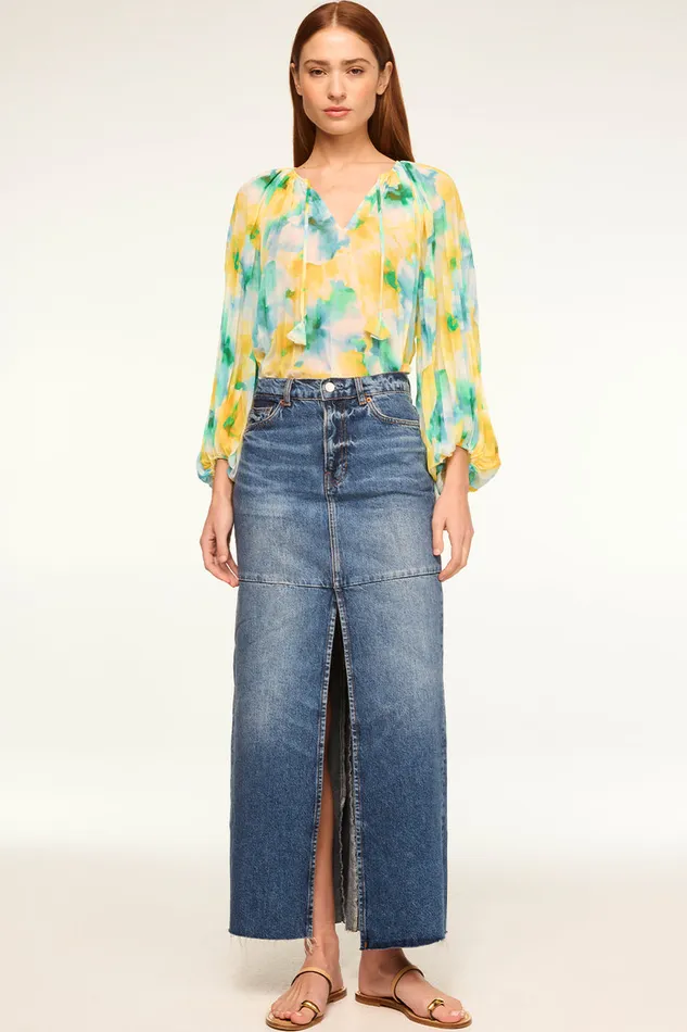 Misa Los Angeles Rina Top Citron Watercolor Women Matching Sets
