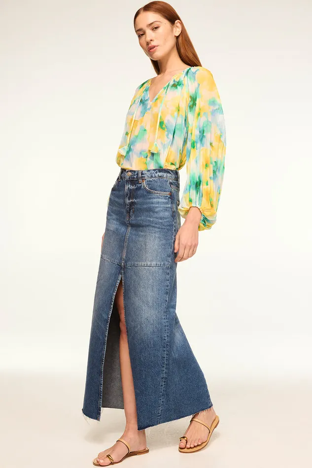 Misa Los Angeles Rina Top Citron Watercolor Women Matching Sets