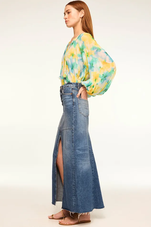 Misa Los Angeles Rina Top Citron Watercolor Women Matching Sets