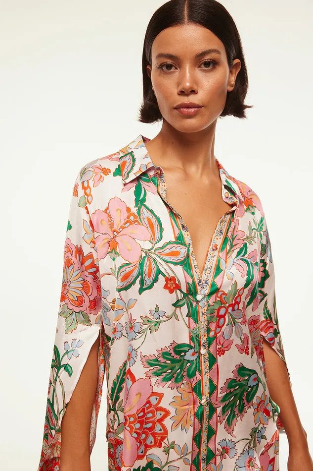 Misa Los Angeles Roya Top Casablanca Border Mix Women Matching Sets