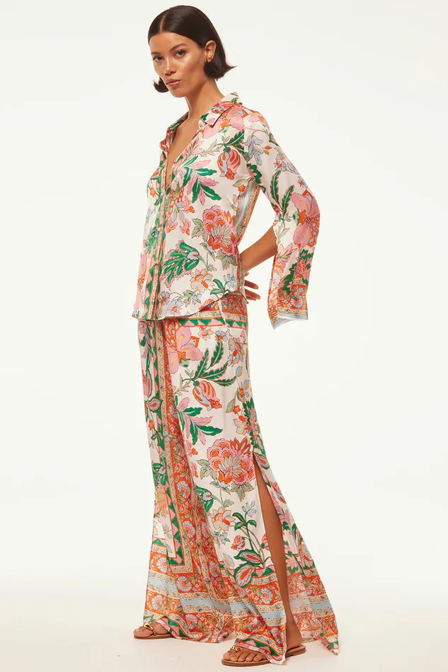 Misa Los Angeles Roya Top Casablanca Border Mix Women Matching Sets