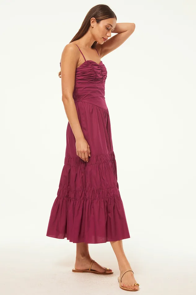 Misa Los Angeles Rula Dress Orchid Cotton Poplin Women Dresses