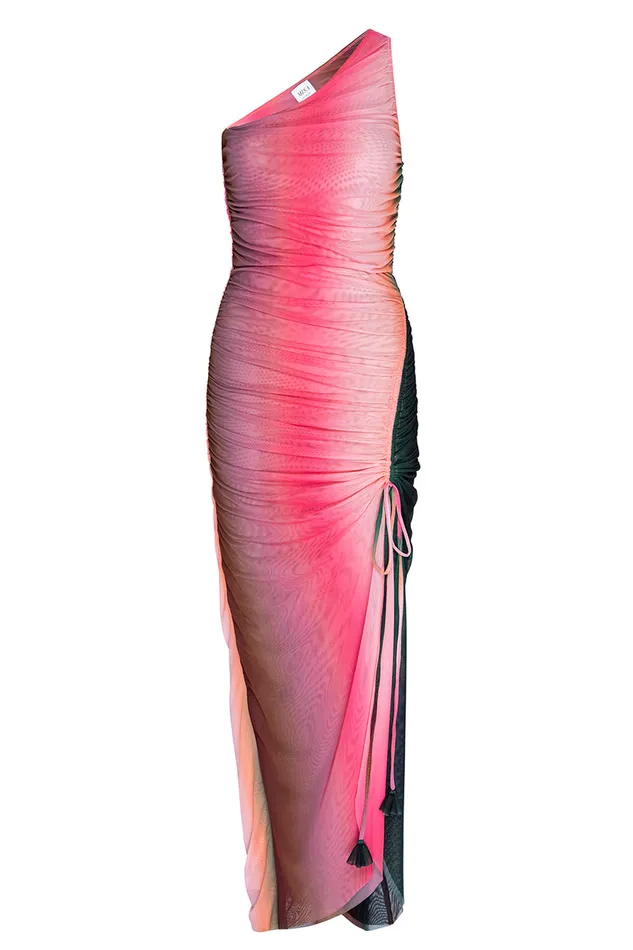 Misa Los Angeles Sirena Dress Cali Ombre Women Jersey and Mesh