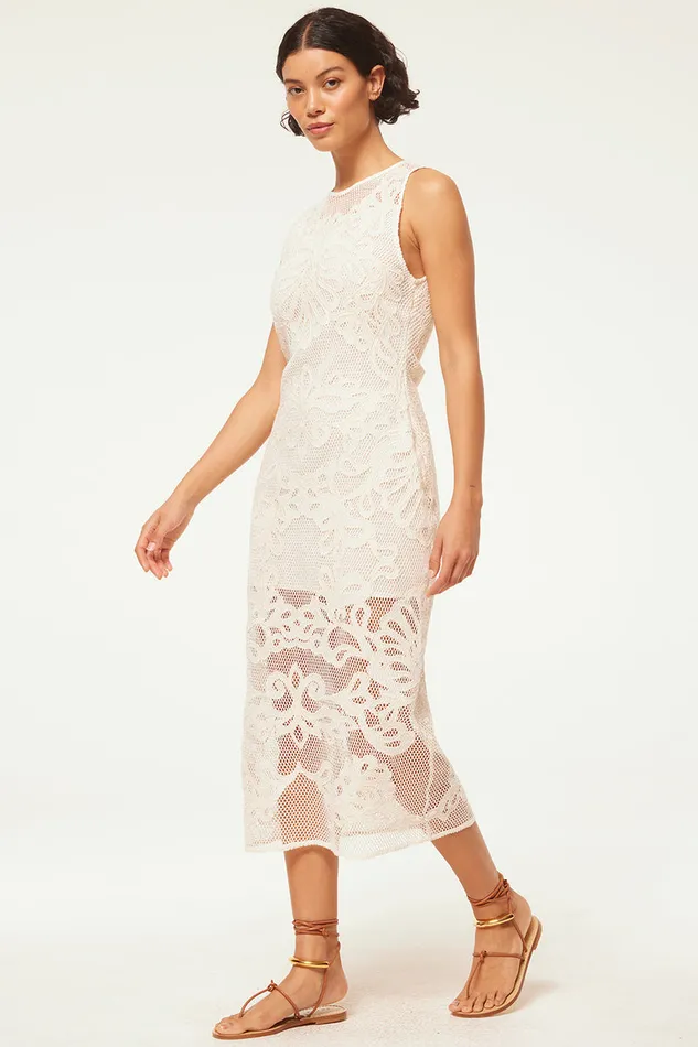 Misa Los Angeles Sofandeh Dress Embroidered Mesh Women Jersey and Mesh